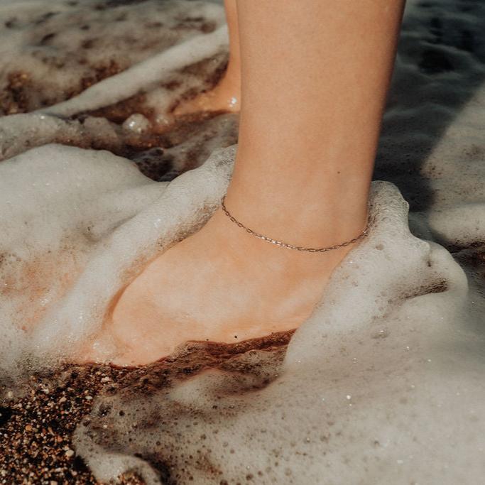 Mini Paperclip Anklet