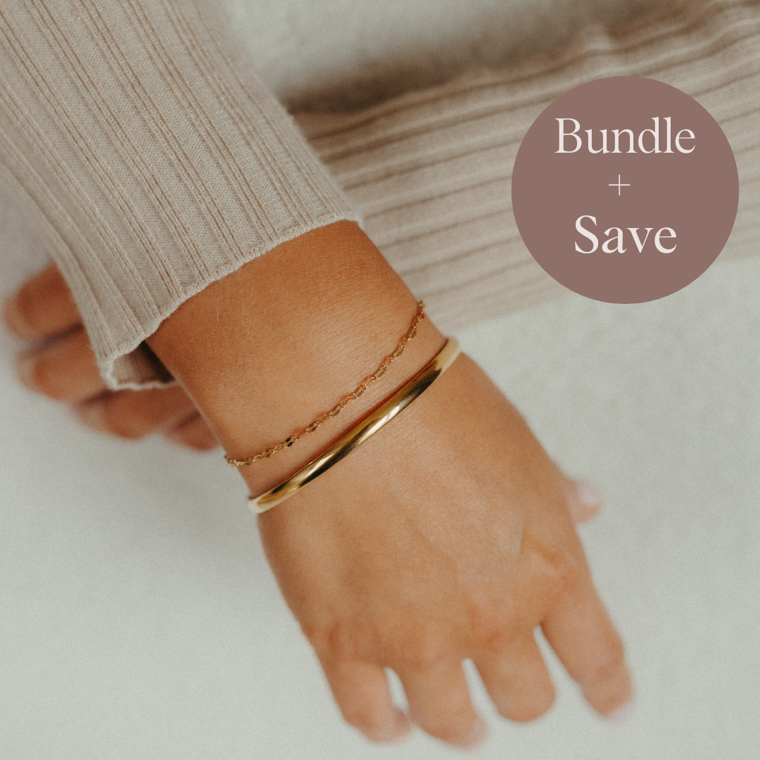 Classic (4mm) Bangle + Bracelet Bundle