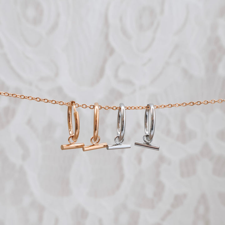 Bar Hoop Earrings