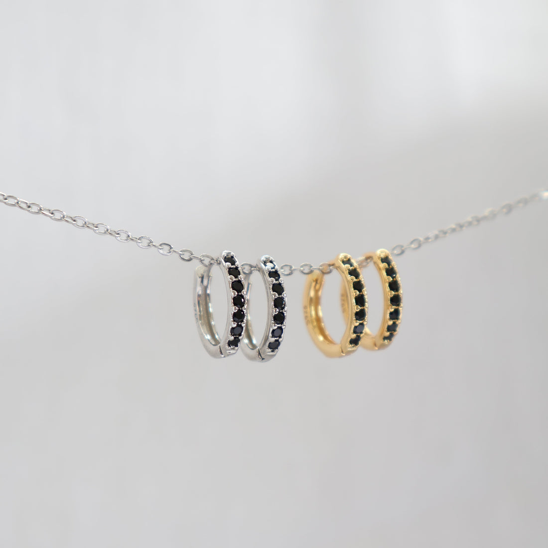 Black Stone Twilight Hoops