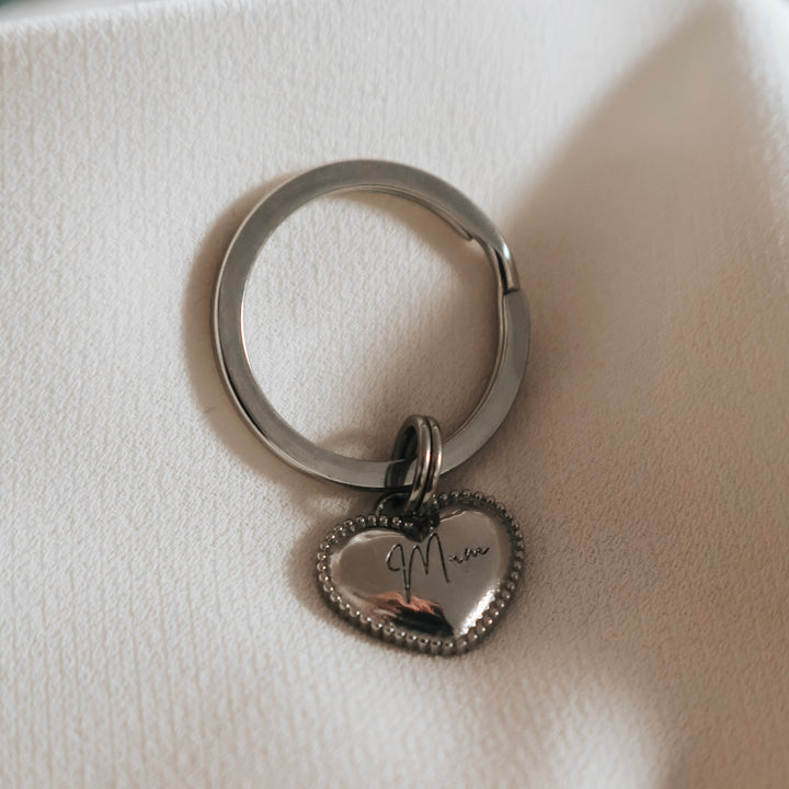 Mum Heart Keyring