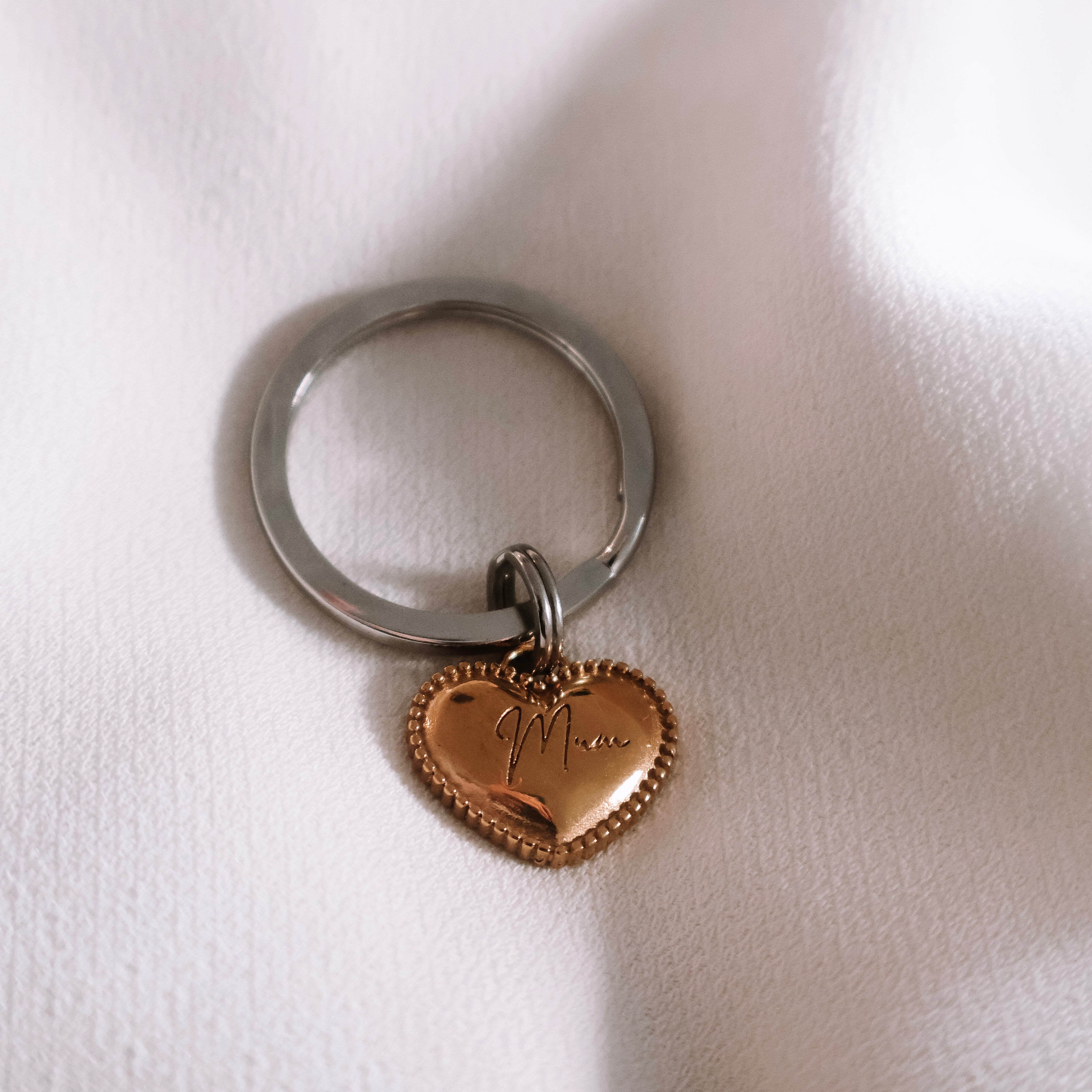 Mum Heart Keyring