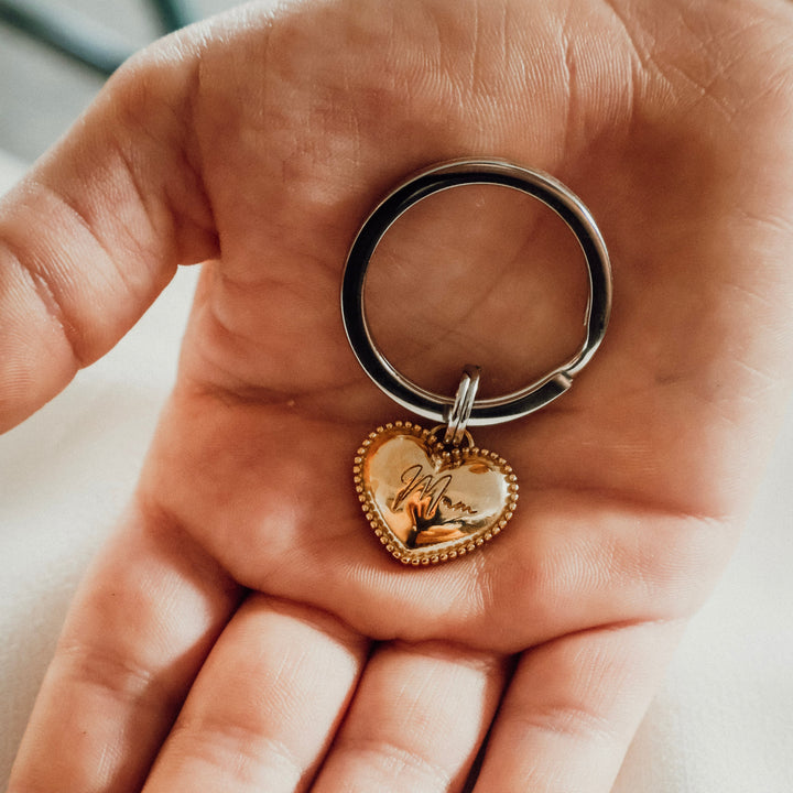 Mum Heart Keyring