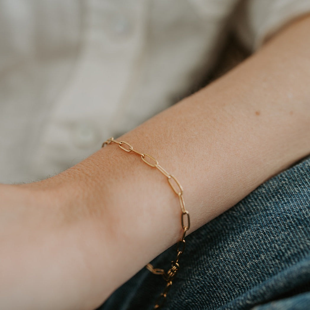 Large Paperclip Chain Bracelet