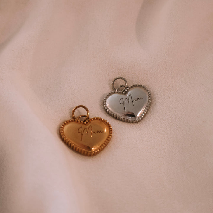 Mum Heart Charm