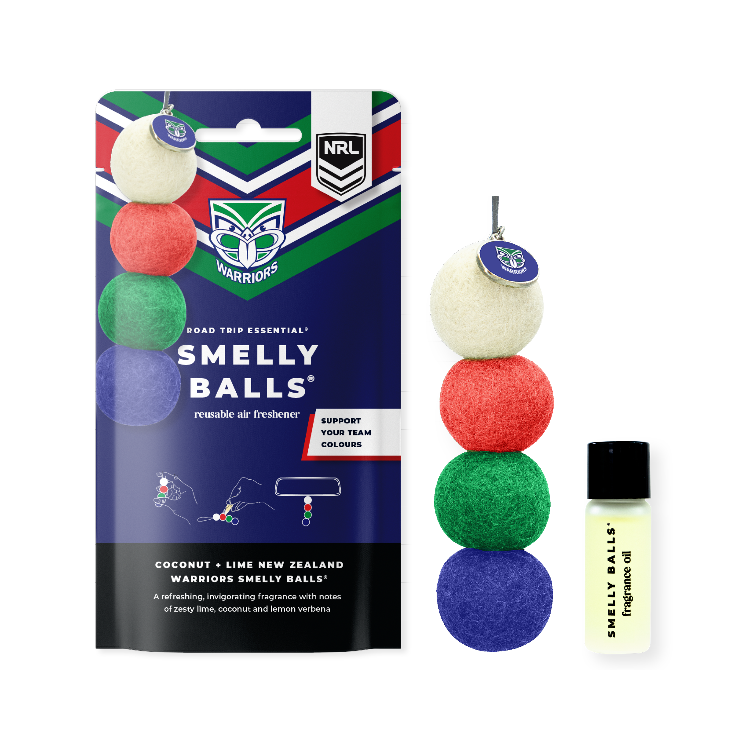 Smelly Balls  - 4 colours Reusable Car Air Freshener