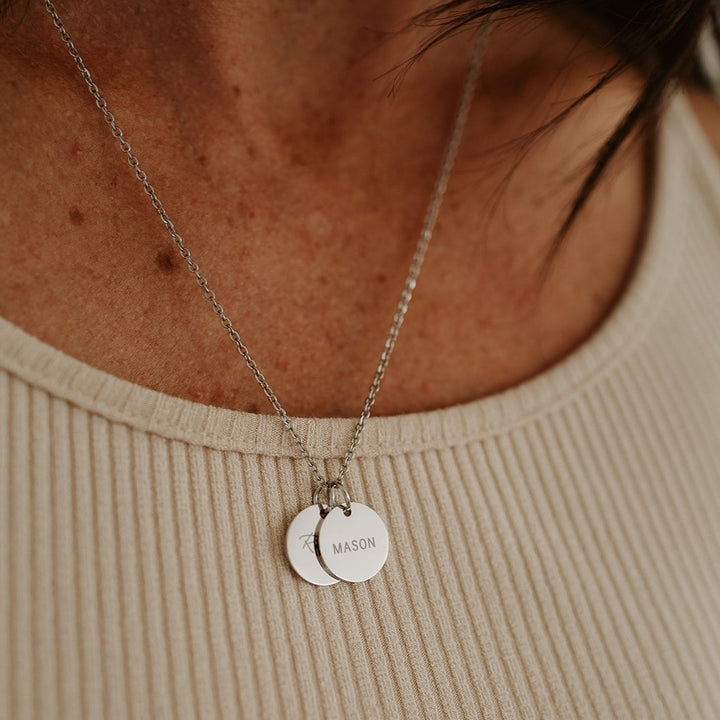 Gold Engraved Name Necklace