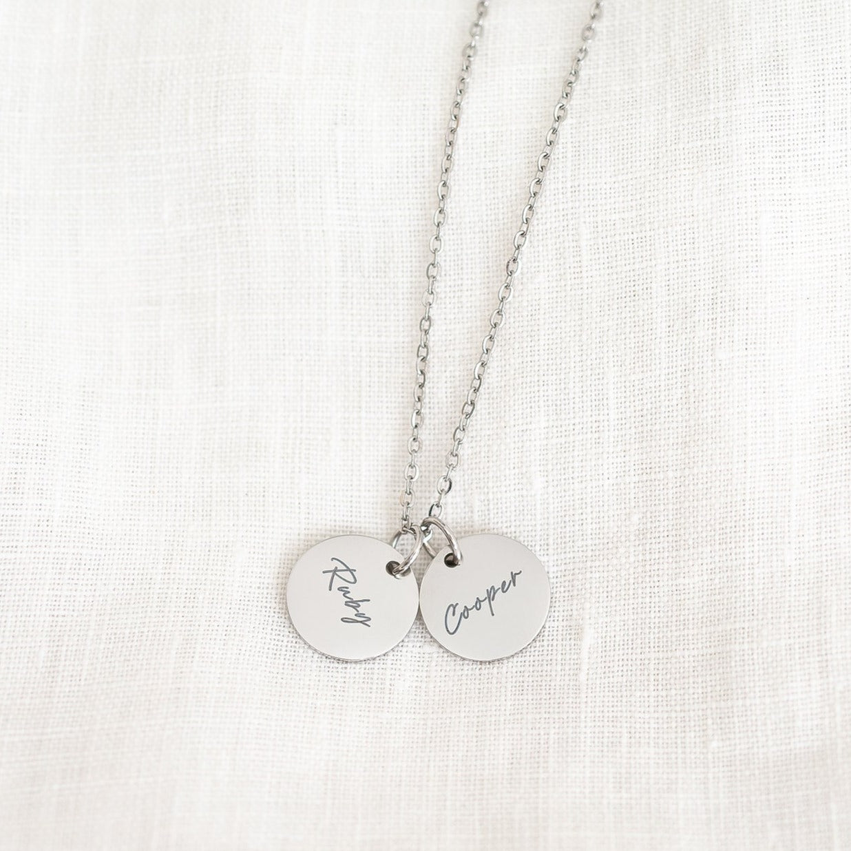 Gold Engraved Name Necklace