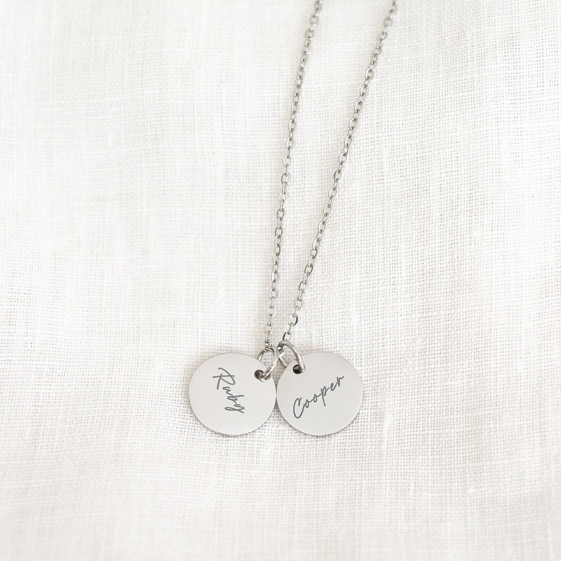 Gold Engraved Name Necklace