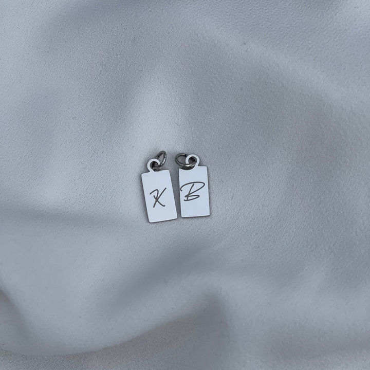Individual Square Initial Pendant